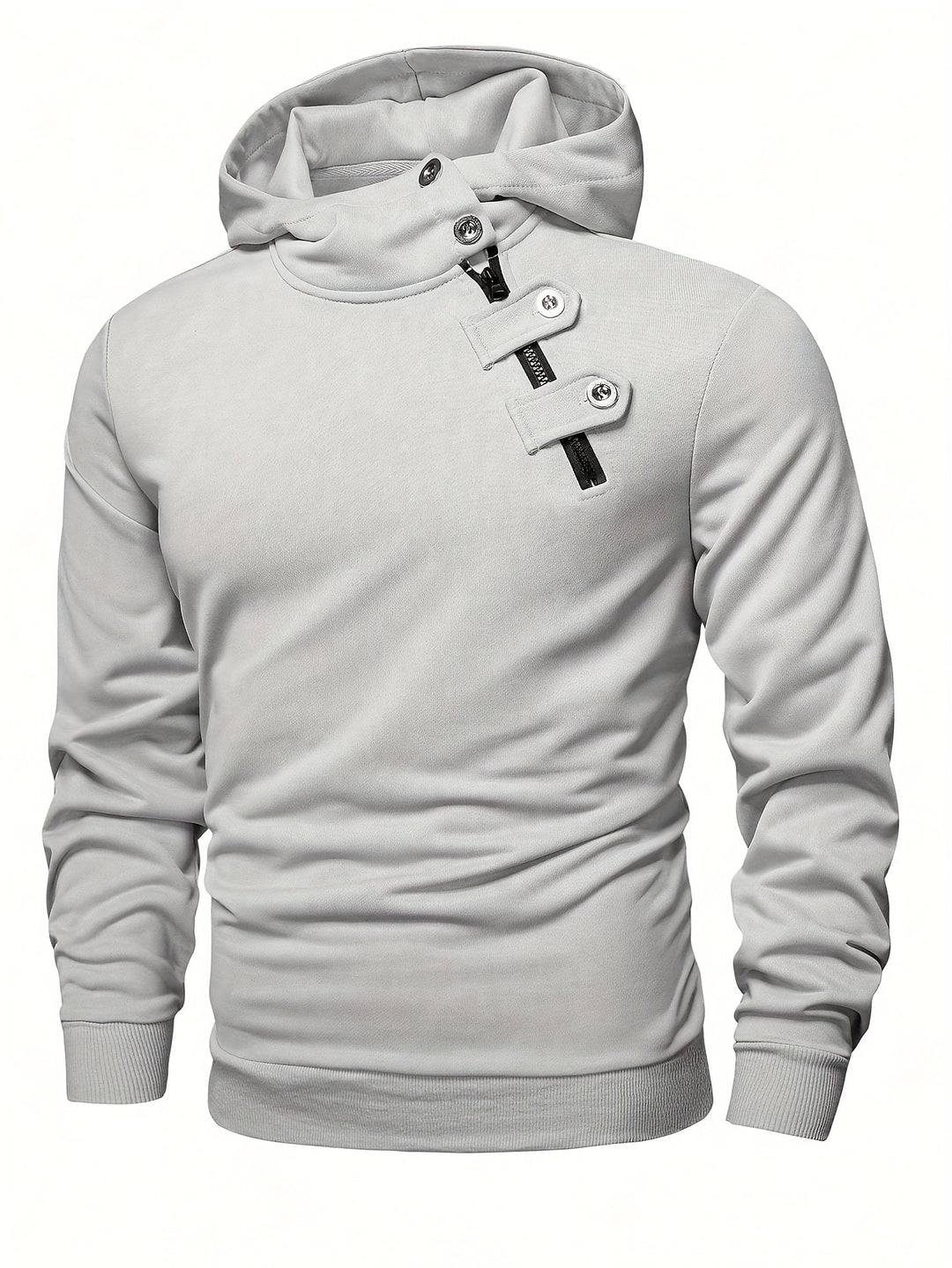 Klod - Sudadera Con Capucha y Botones De Manga Larga Informal
