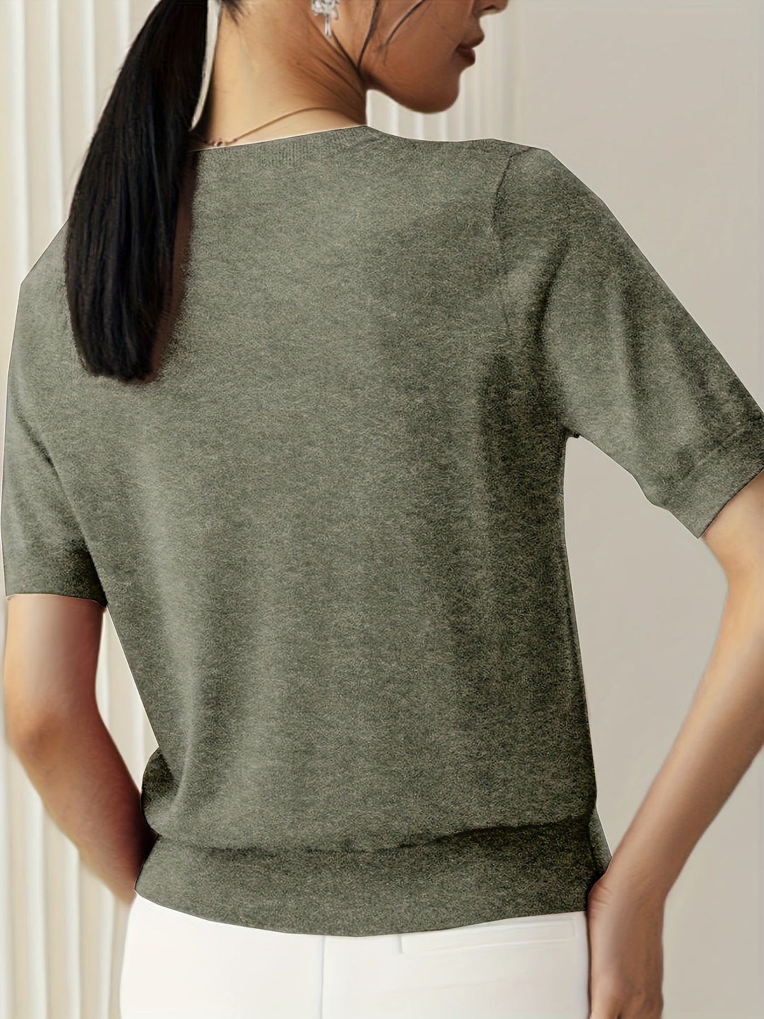 Jacquie - Camiseta Informal De Alta Elasticidad