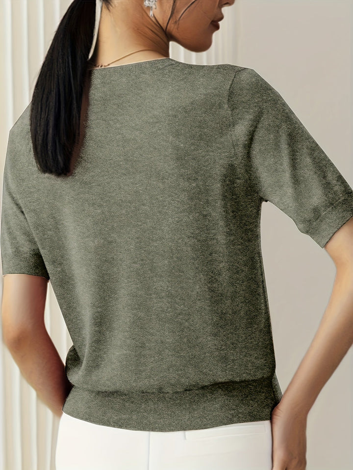 Jacquie - Camiseta Informal De Alta Elasticidad