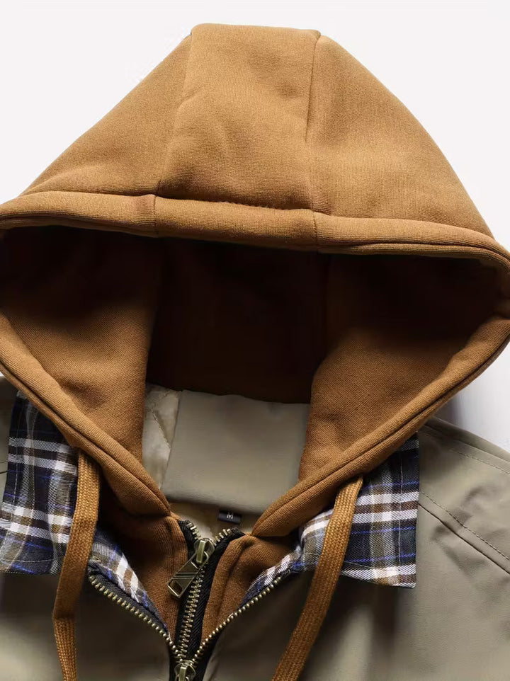 Sylvain - Chaqueta Con Capucha y Cremallera Estilo Fuerza Aérea