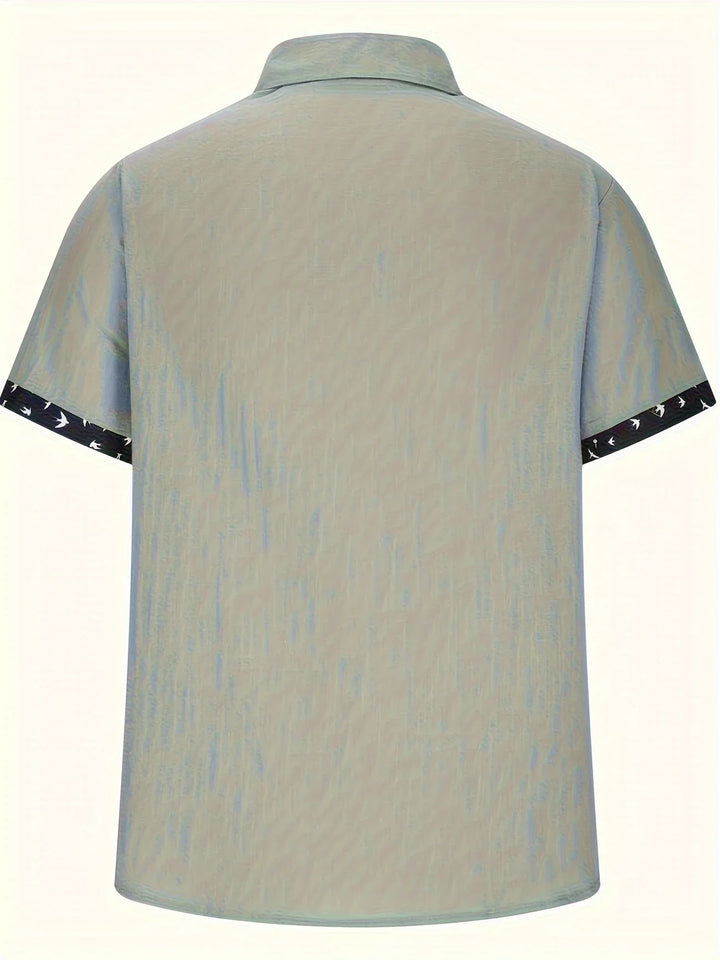 Trofim - Camisa Elegante Con Estampado De Pájaros