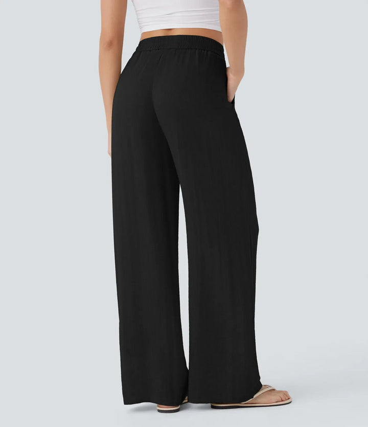 Zafeiria - Elegantes Pantalones De Lino
