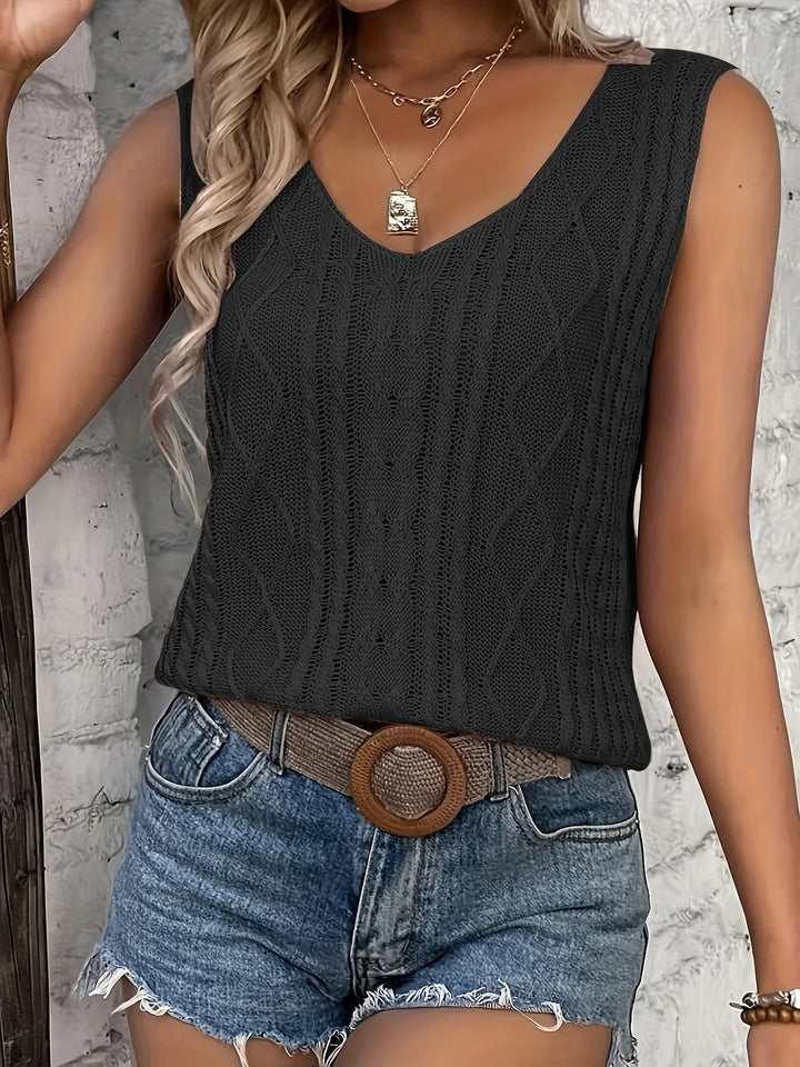 Juno - Top Informal Sin Mangas Con Cuello En V