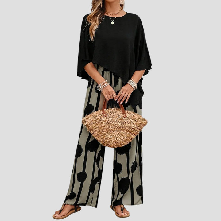 Paolina - Elegante Conjunto de Dos Piezas Estampado