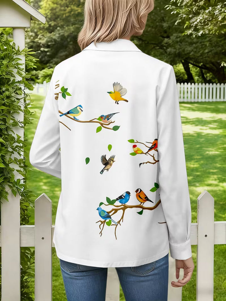 Joena - Camisa Estampada De Manga Larga