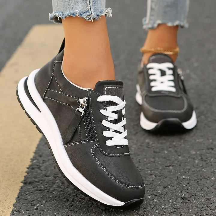 Maila - Cómodas Zapatillas Deportivas Con Cremallera Lateral