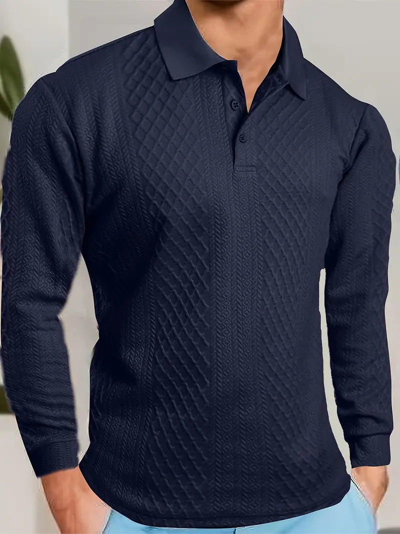 Benoit - Camiseta Texturizada Lior Con Cuello Jacquard