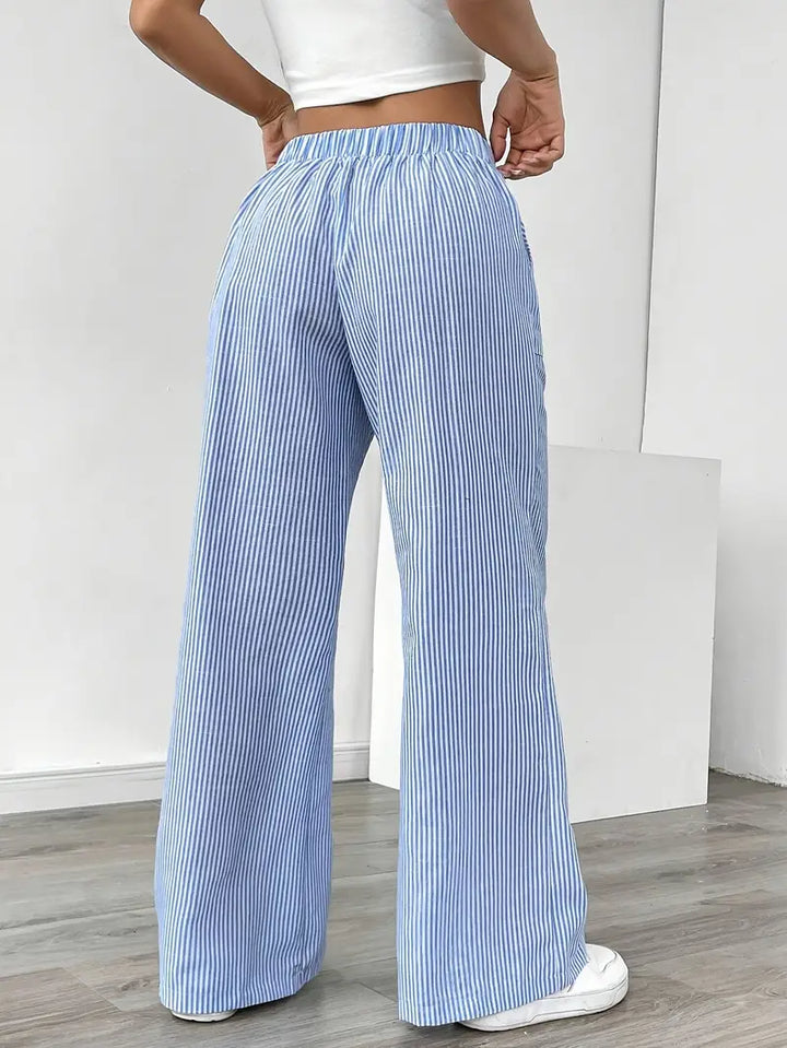 Alina - Pantalón Elegante A Rayas Con Bolsillos