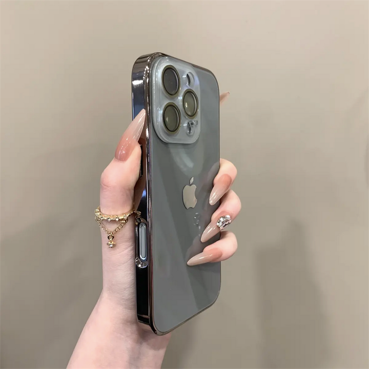 Chromelux - Funda De Cristal Electrochapado De Alta Calidad Para iPhone