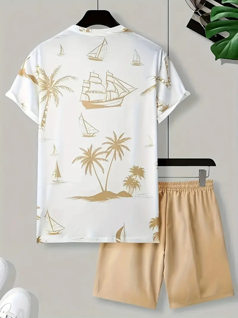 Barea - Elegante Verano Dos Piezas Impreso Set