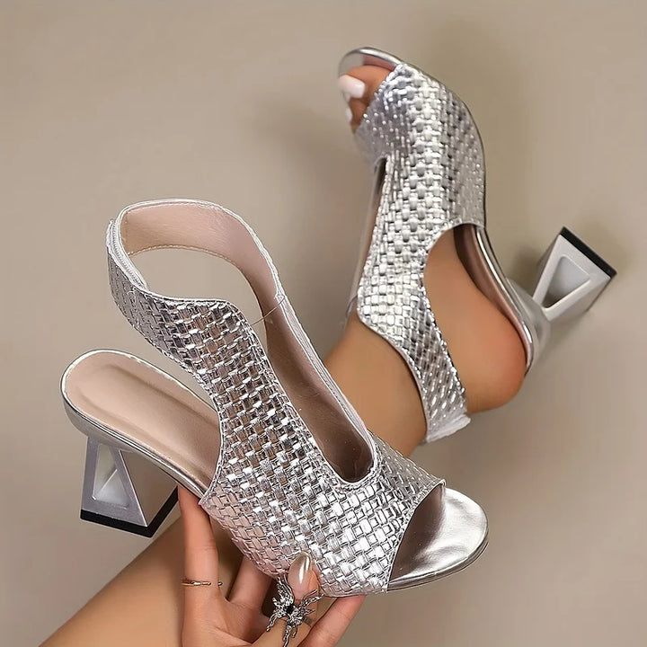 Dunnia - Elegantes Zapatos de Tacón Con Tiras Entrecruzadas