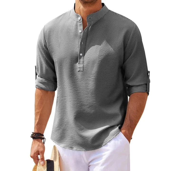 Tjeerd - Camisa Casual de Manga Larga