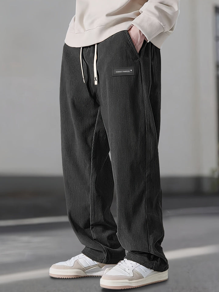 Asher - Pantalones Rectos Con Cintura Ajustable Con Cordón