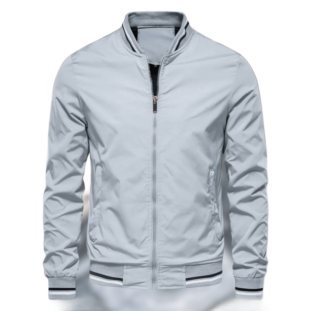 Noam - Chaqueta Bomber Clásica Con Ribetes a Rayas