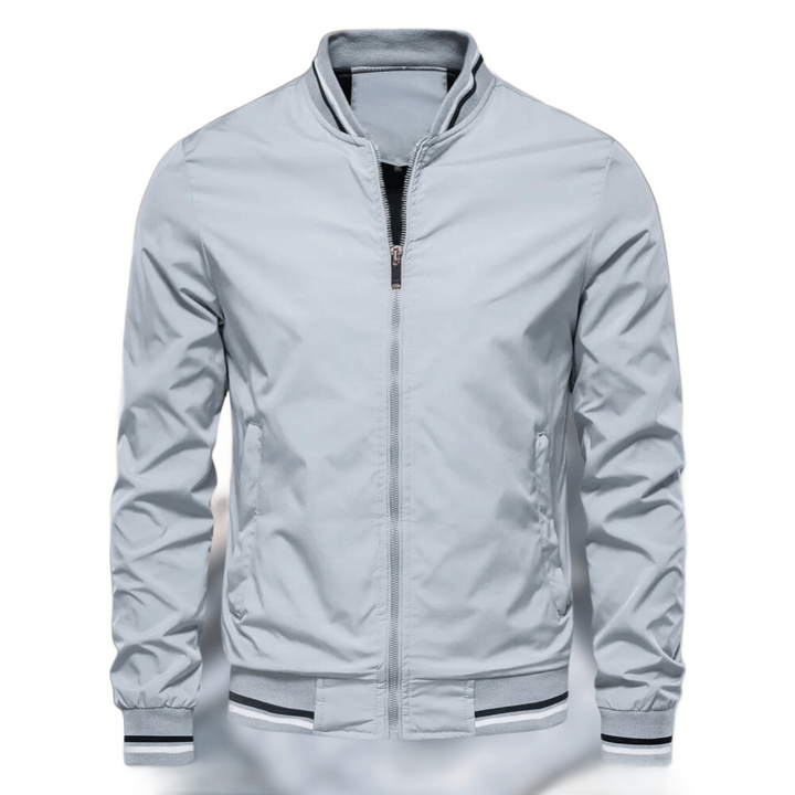 Noam - Chaqueta Bomber Clásica Con Ribetes a Rayas