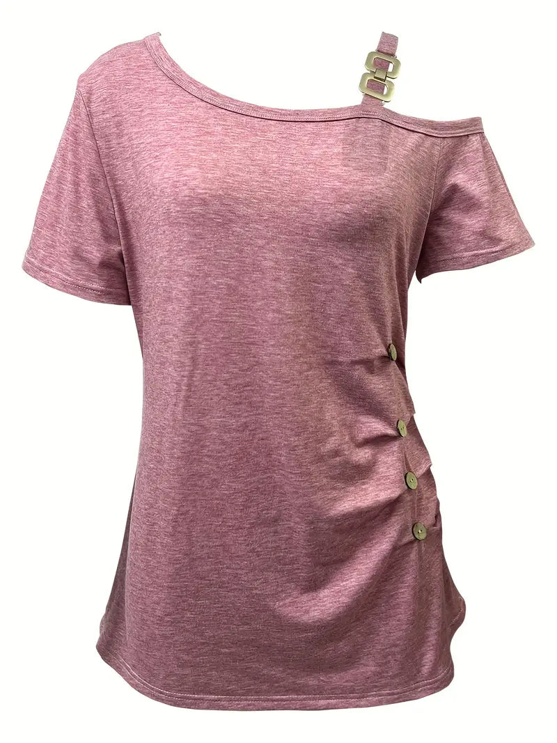 Ianthe - Camiseta Elegante De Manga Corta