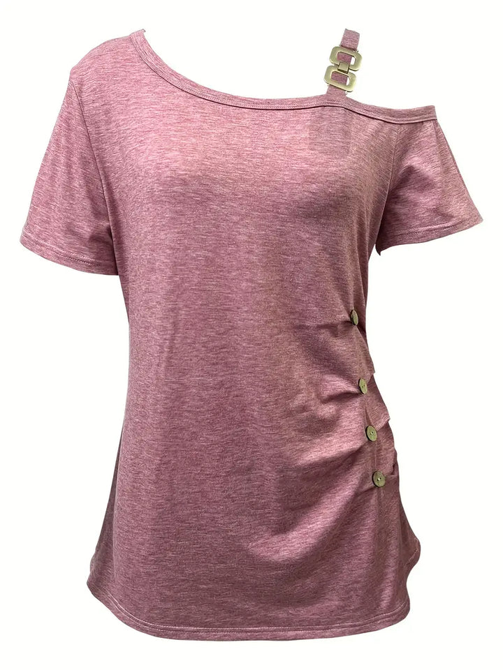Ianthe - Camiseta Elegante De Manga Corta