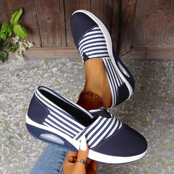 Tasha - Cómodas Zapatillas Ortopédicas Sin Cordones Rayas