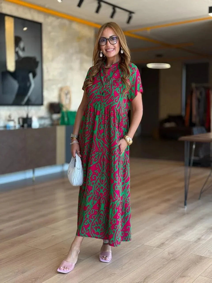 Jubilee - Vestido Estampado De Corte A y Corte Holgado