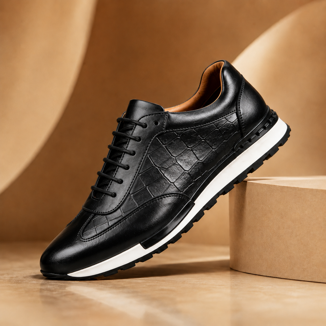 Hubert - Zapatillas Deportivas de Piel Con Cordones