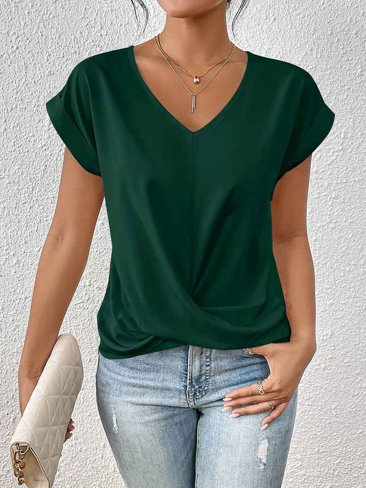 Severija - Elegante Top Con Cuello en V