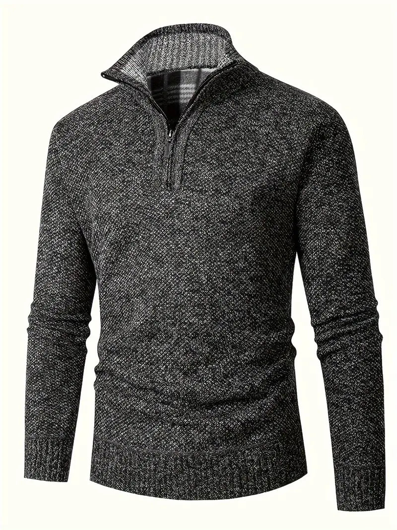 Ingram - Jersey Informal De Cuello Alto y Cremallera Hasta El Pecho