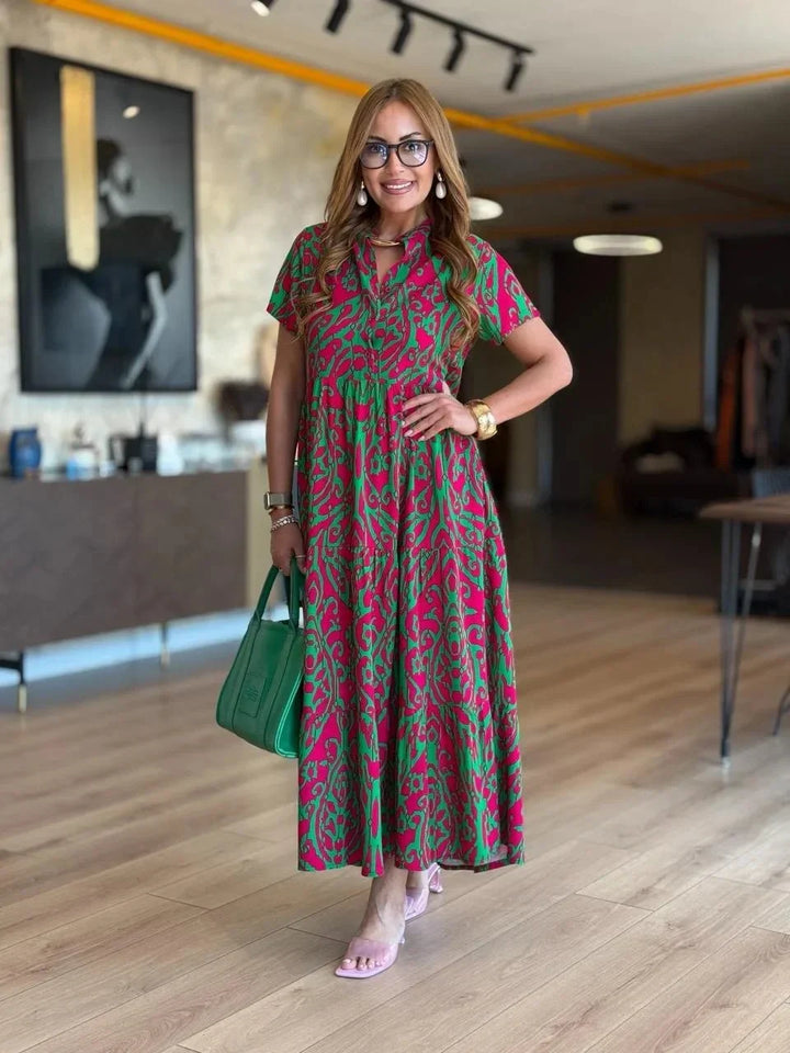 Jubilee - Vestido Estampado De Corte A y Corte Holgado