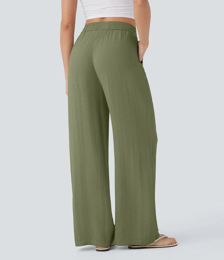Zafeiria - Elegantes Pantalones De Lino