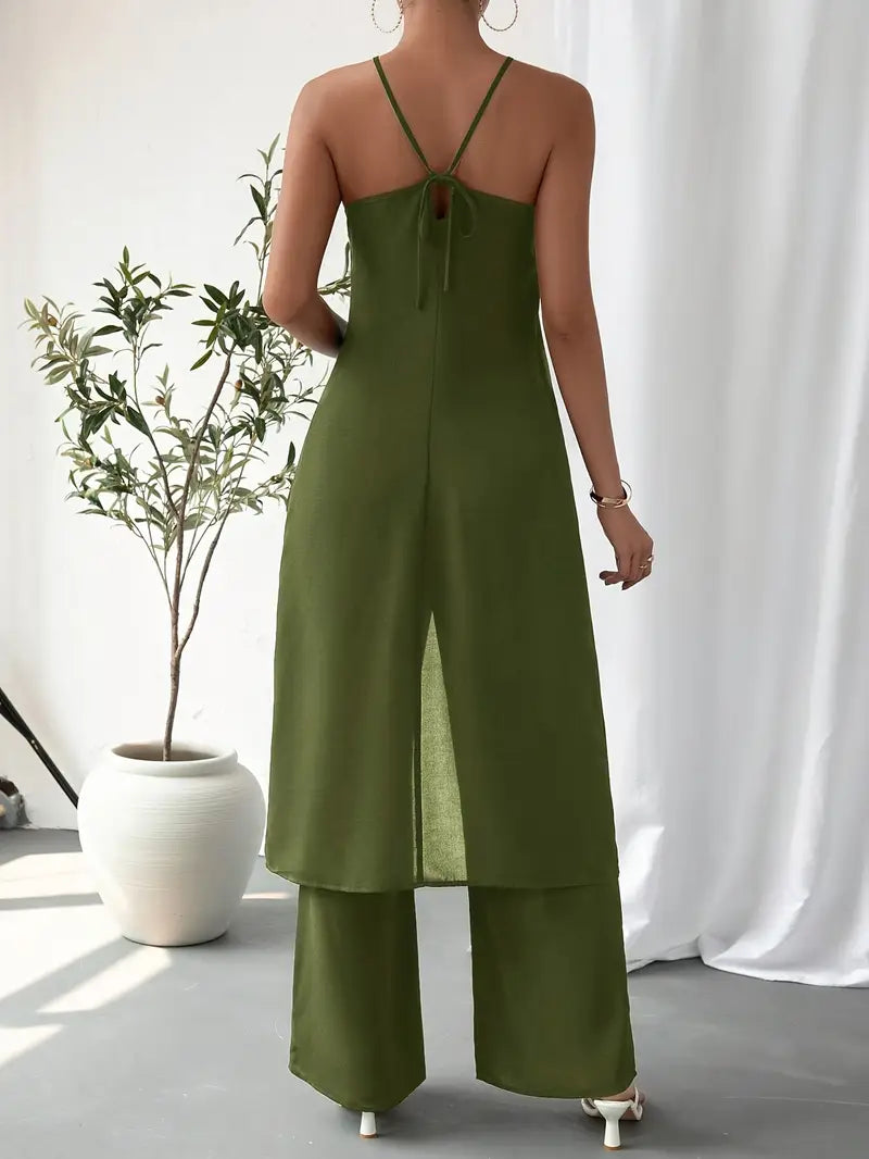 Eirini - Elegante Conjunto De Dos Piezas Sin Mangas