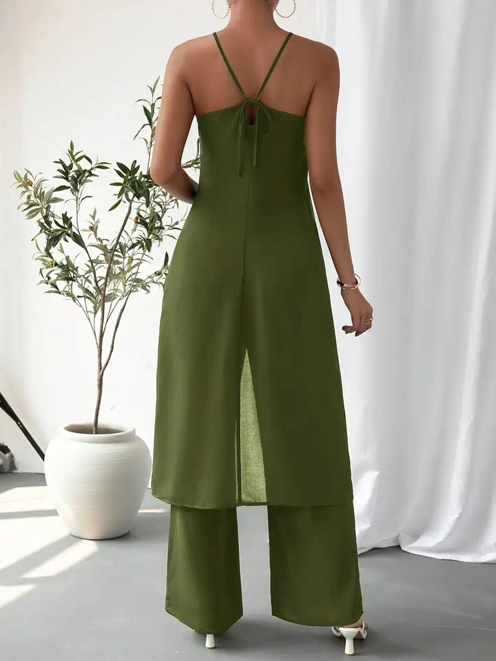 Eirini - Elegante Conjunto De Dos Piezas Sin Mangas