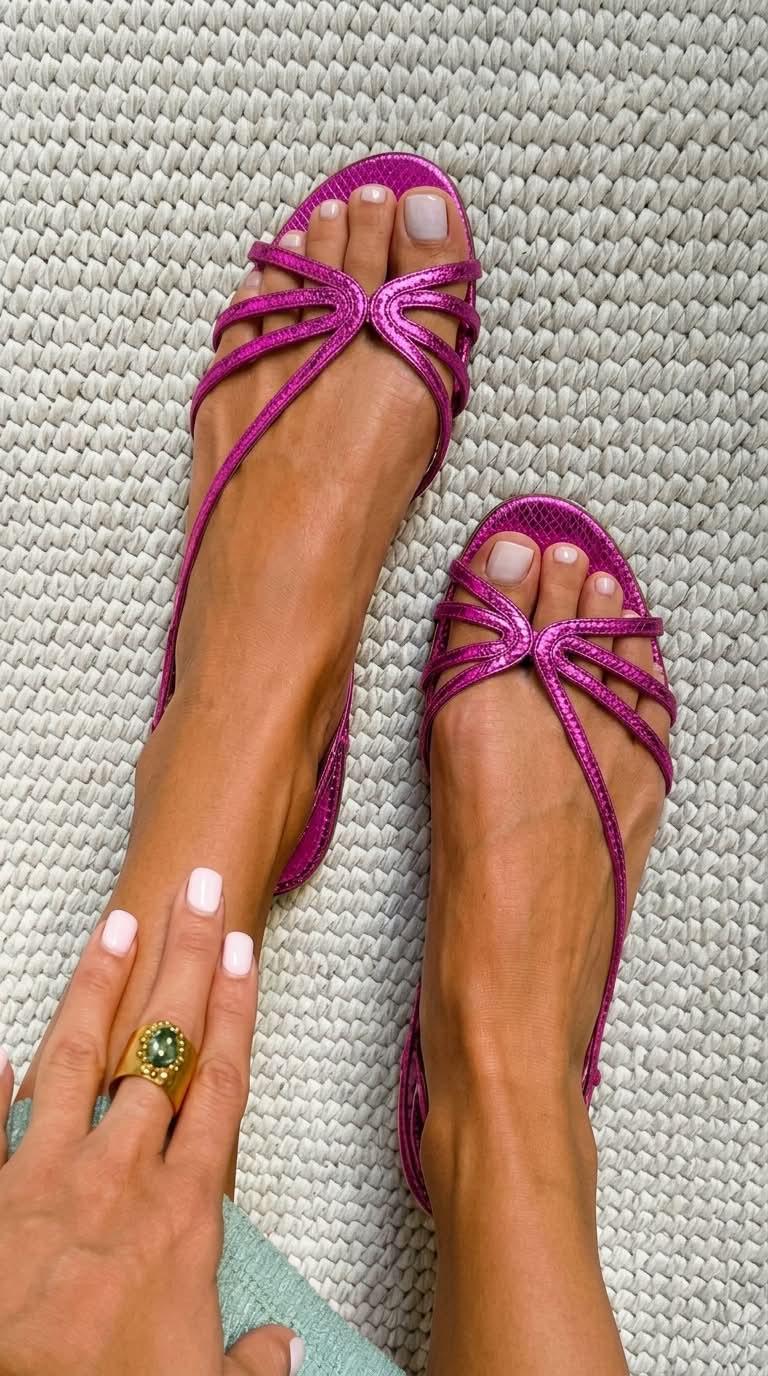 Schila - Sandalias Brillantes Con Tiras