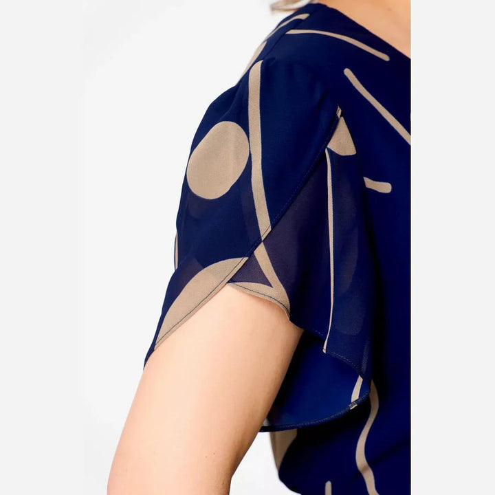 Nazeli - Vestido Midi De Gasa Con Estampado De Lunares