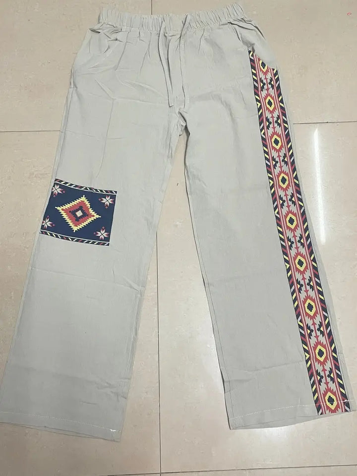 Daniil - Pantalones De Estilo Etnico Con Bolsillos