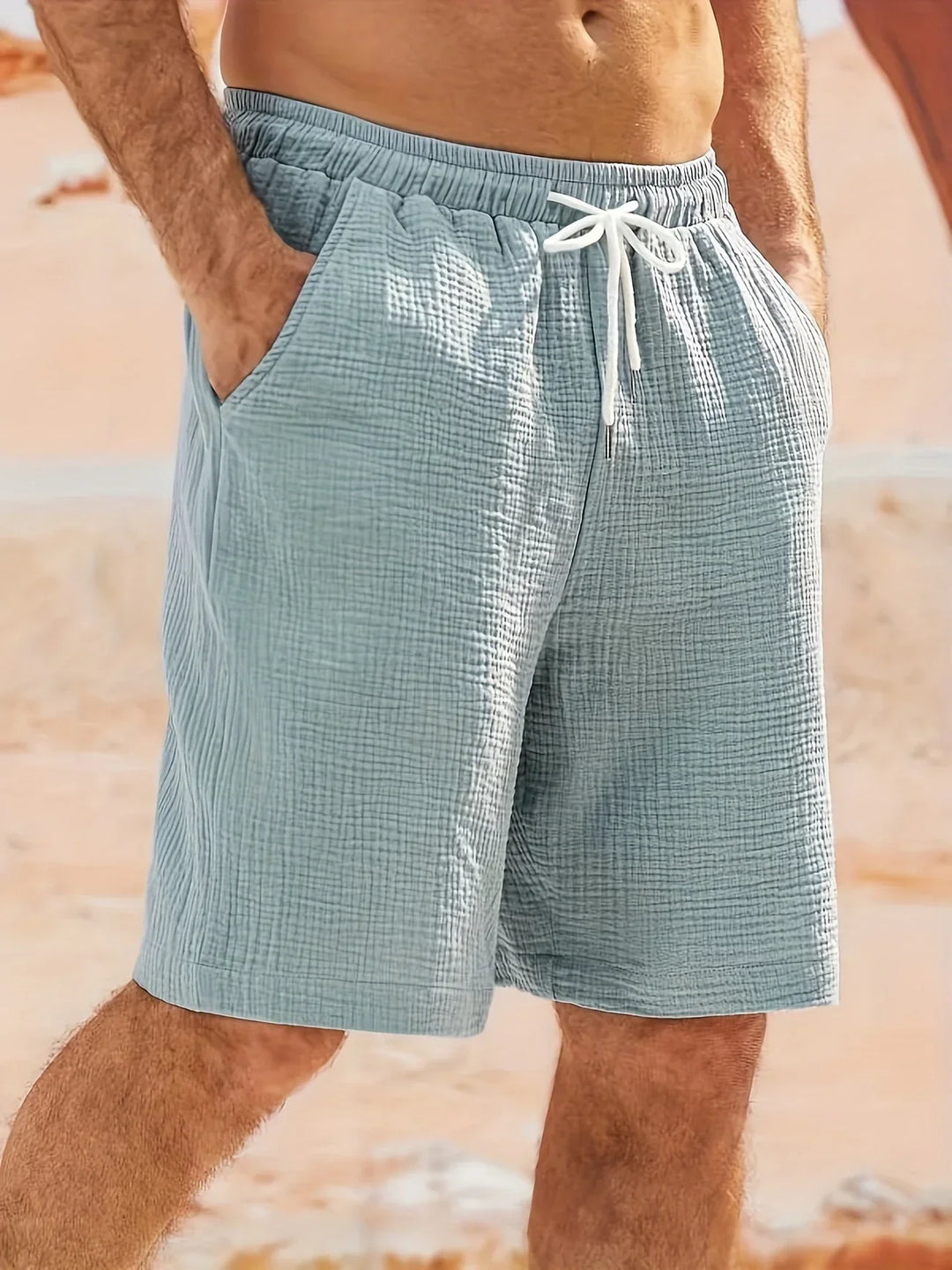 Bancroft - Elegantes Pantalones Cortos Holgados Con Bolsillos