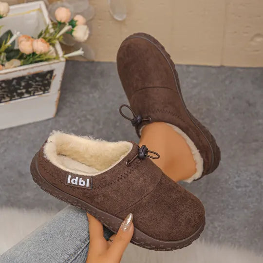 Damilya - Zapatos Sin Cordones De Ante Sintético Con Forro Polar Y Cordón Ajustable