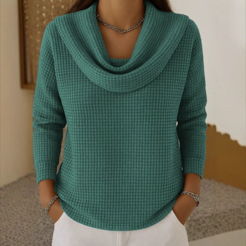 Danela - Elegante Jersey Con Escote En Cascada