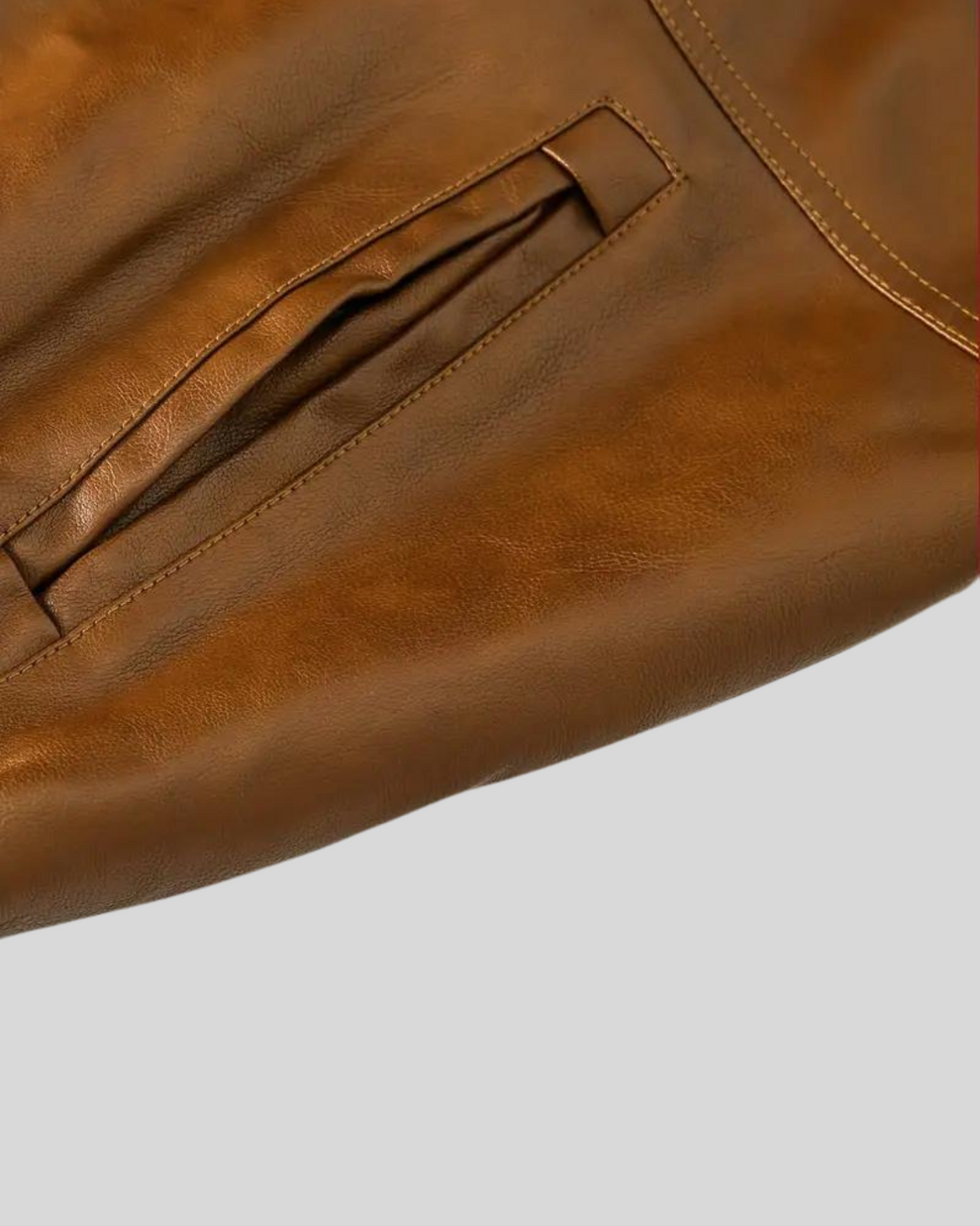 Davor - Chaqueta De Cuero Con Capucha y Doble Cremallera
