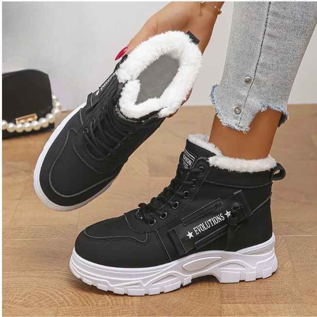 Nikiforos - Zapatillas de Invierno Cálidas Con Cordones Hasta el Tobillo