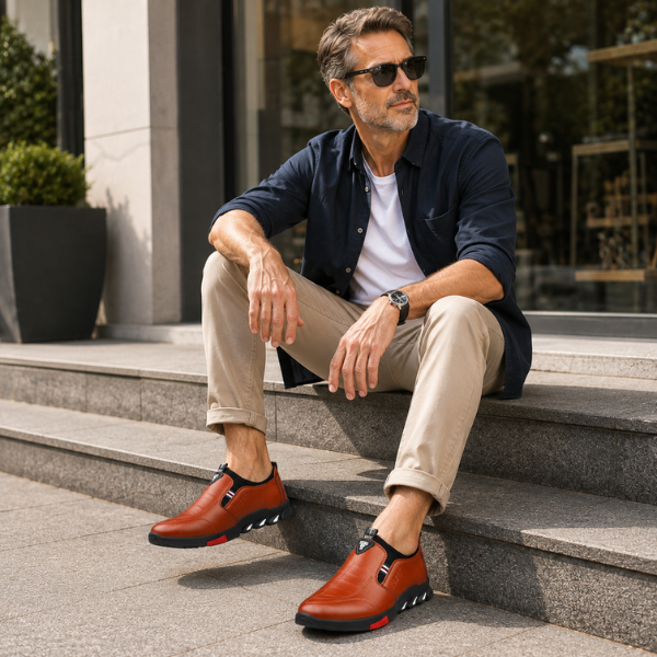 Thornton - Elegantes Zapatos de Piel Sin Cordones