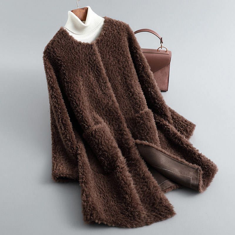Minette - Elegante Abrigo Teddy De Piel Sintética