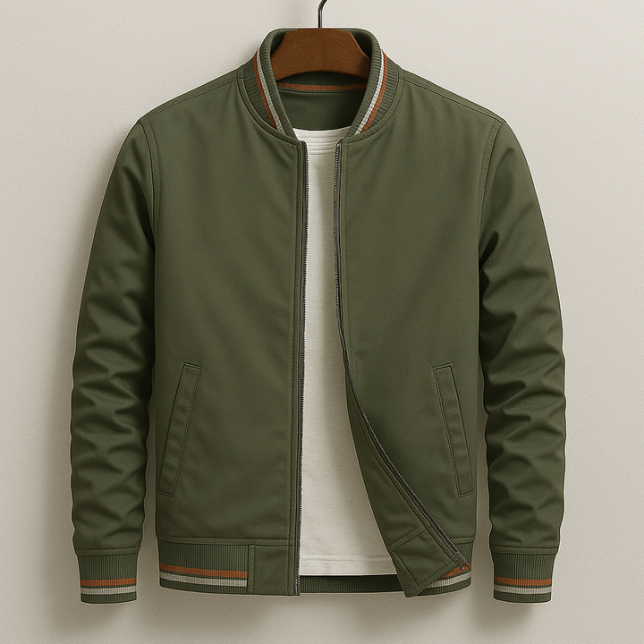 Gleb - Elegante Chaqueta Bomber Con Detalles De Rayas