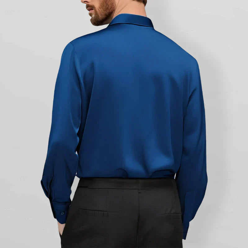 Kusek - Camisa Elegante Elástica y Sin Arrugas