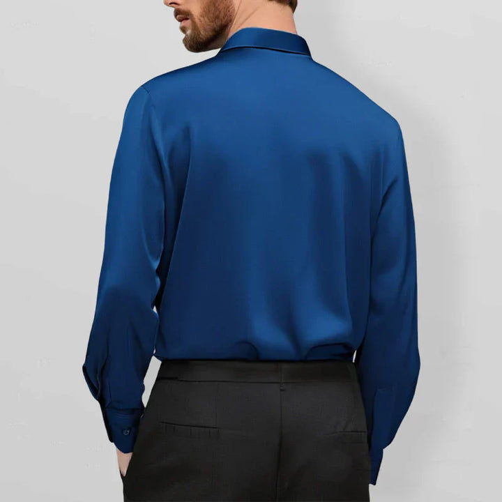 Kusek - Camisa Elegante Elástica y Sin Arrugas