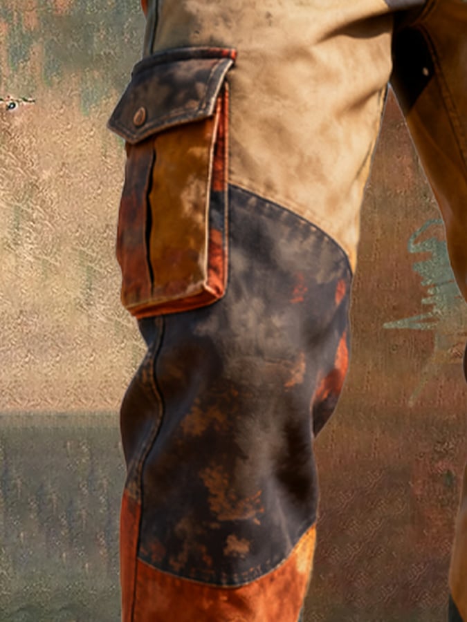 Santner - Pantalones De Trabajo Retro Con Bolsillos De Colores Contrastantes