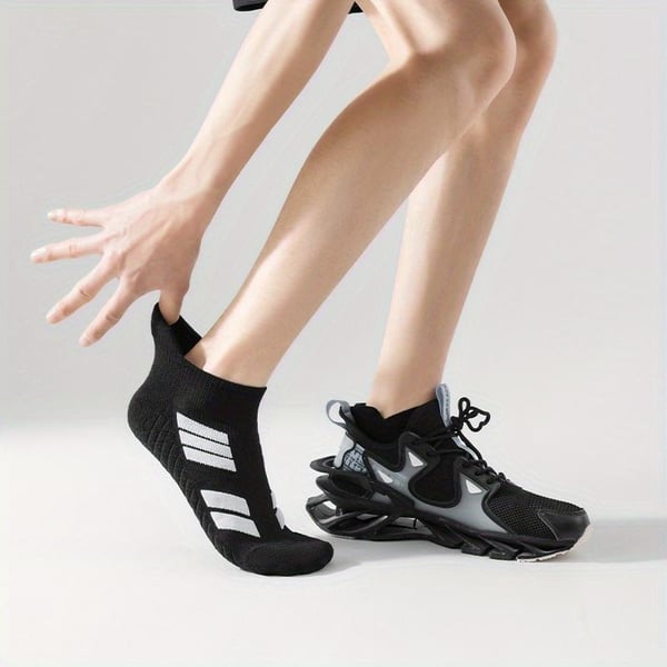 SwiftStep - Calcetines Deportivos Transpirables Con Rayas Antideslizantes