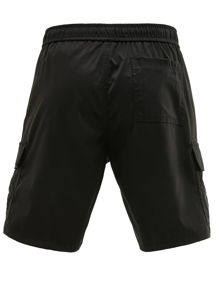 Lewand - Pantalones Cortos Cargo Elegantes y Holgados Con Bolsillo Lateral