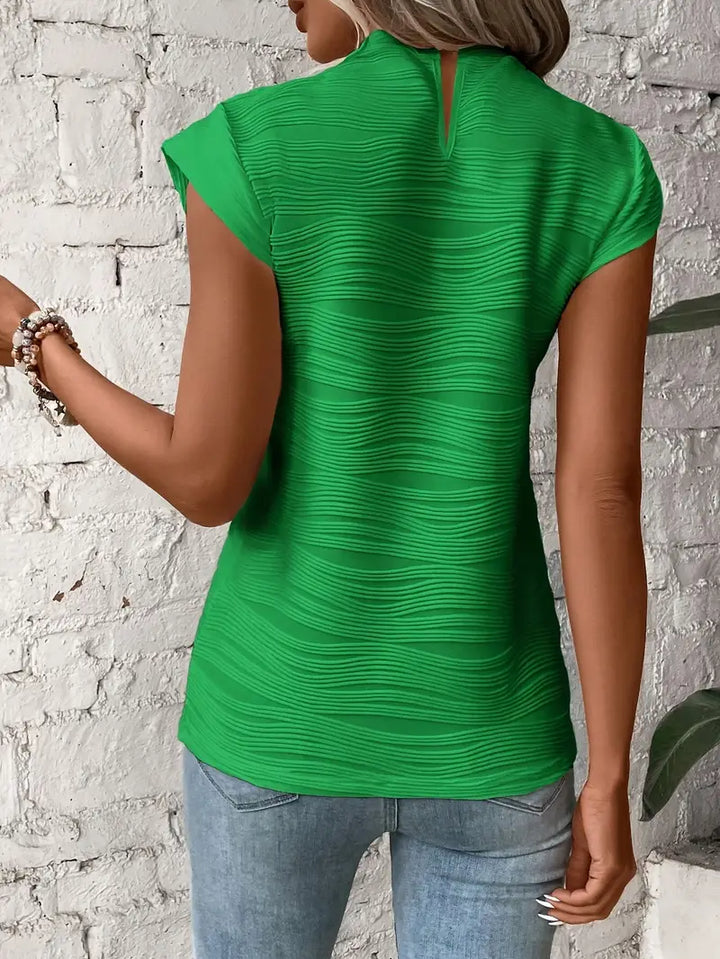 Carolyn - Camiseta Elegante Con Cuello Redondo