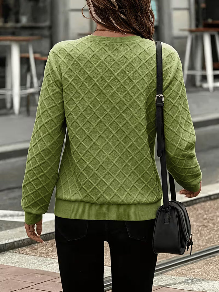 Juliet - Sudadera de Manga Larga Con Cuello de Cremallera y Textura