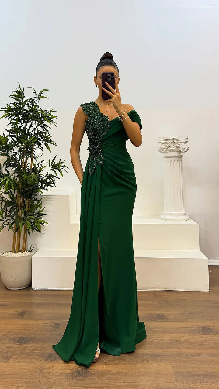 Kamarya - Vestido De Noche Plisado Transpirable