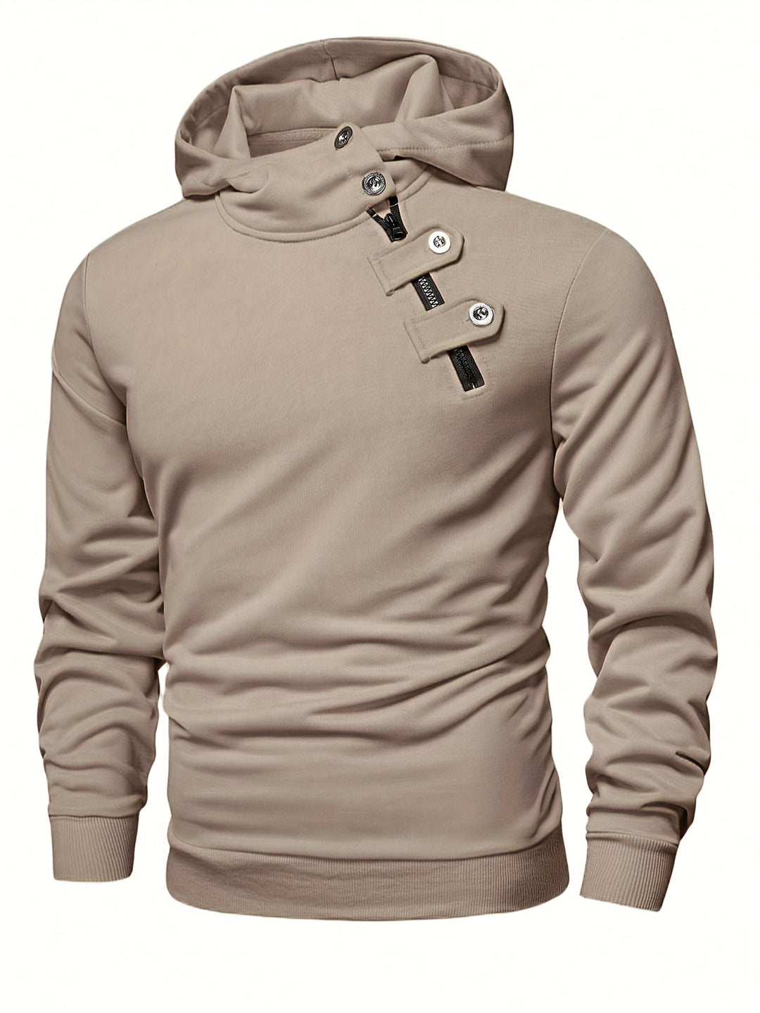 Klod - Sudadera Con Capucha y Botones De Manga Larga Informal